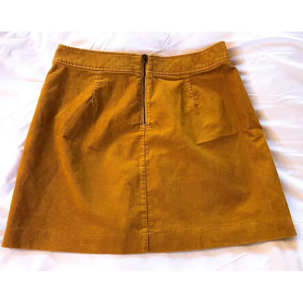 J. Crew Mini Skirt | Goldenrod Corduroy